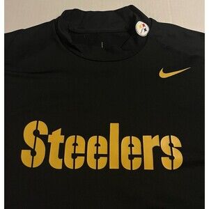 Nike Pittsburgh Steelers NFL Onfield Dri Fit Long Sleeve Performance Shirt LARGE